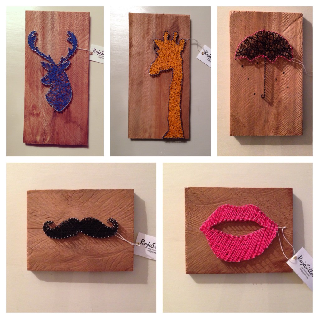 RojoSillon_Pop Up navideno_ cuadro con hilos y clavos 2