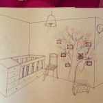 rojosillon ,mural infantil arbol buho