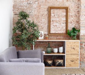 aparador hierro y madera a medida mueble tv rojosillon