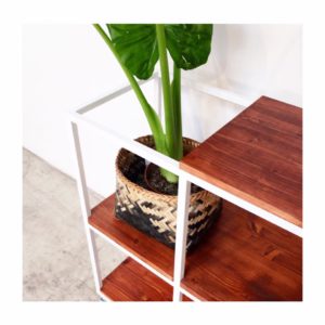 aparador TERESA hierro y madera mueble tv rojosillon