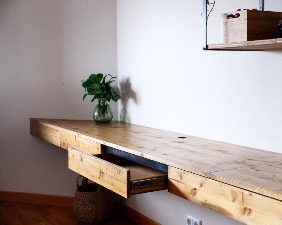 despacho mesa estanterias a medida hierro y madera rojosillon buck estanteria mesa hierro y madera