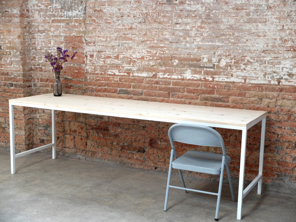 MESA HIERRO Y MADERA A MEDIDA