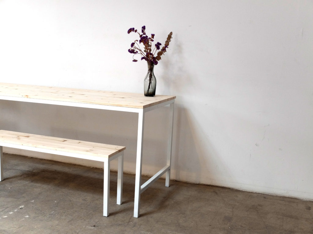 MESA HIERRO Y MADERA A MEDIDA