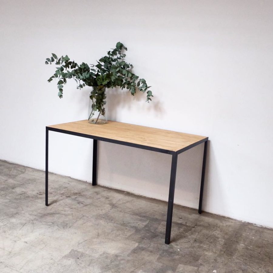 mesa a medida hierro y madera