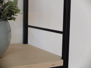 ESTANTERIA YAGO HIERRO Y MADERA ROJOSILLON LIBRERIA SALON A MEDIDA