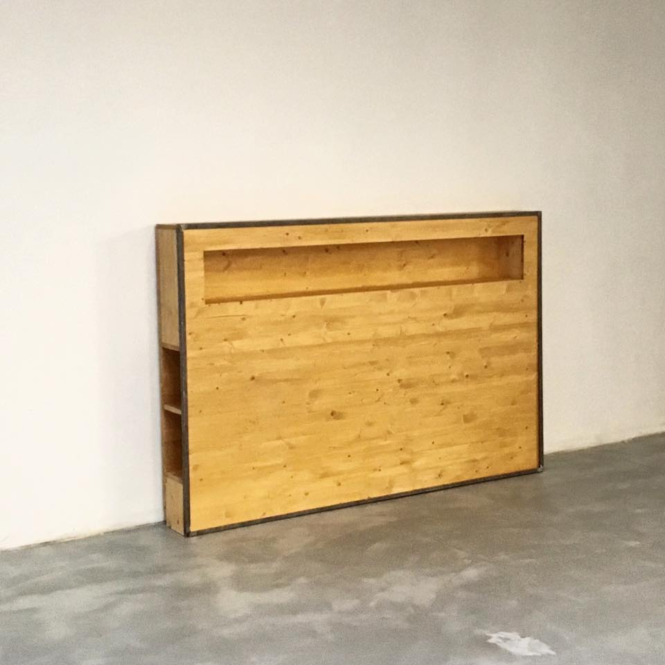 diseño muebles a medida cabecero hierro y madera rojosillon