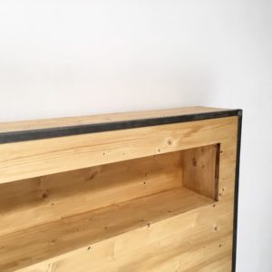 diseño muebles a medida cabecero hierro y madera rojosillon