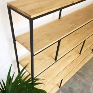 DISEÑO DE MUEBLES A MEDIDA LIBRERIA ESTANTERIA HIERRO Y MADERA ROJOSILLON