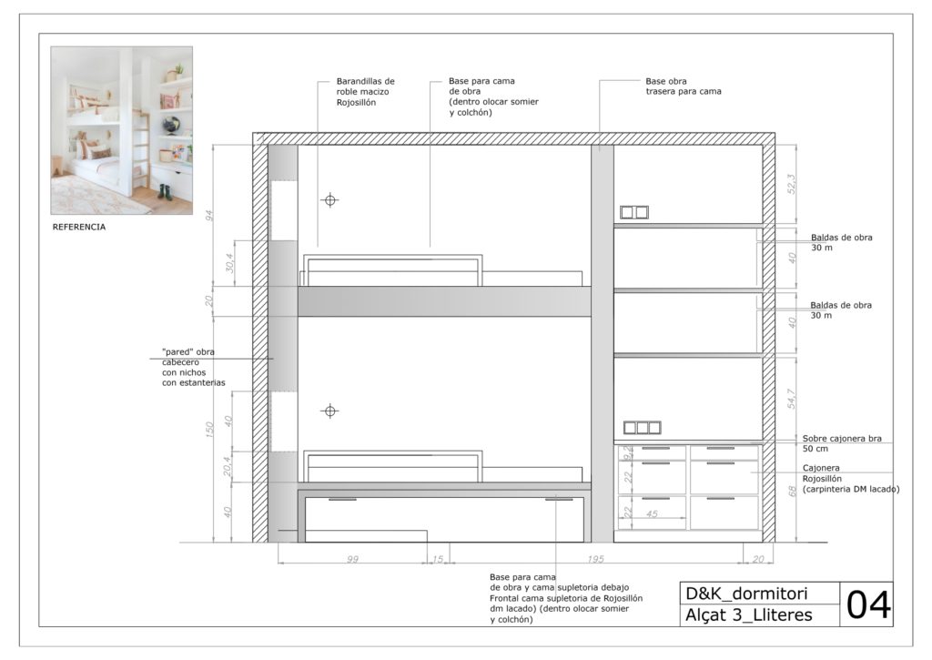 mobiliario a medida_produccion de un dormitorio infantil interiorismo_rojosillon